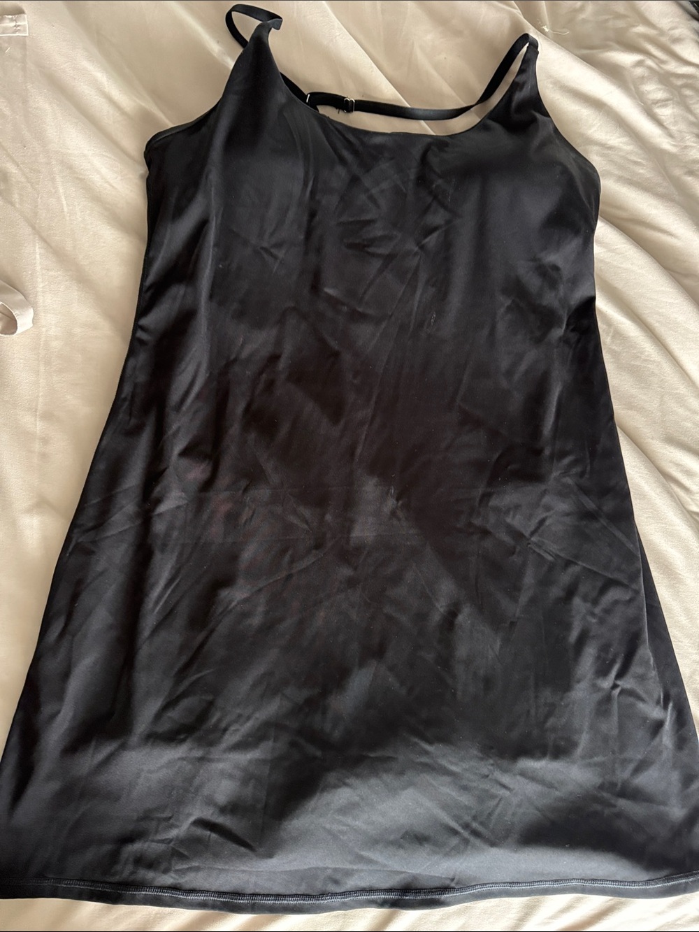 Black Satin Slip Dress